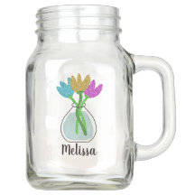 Girly Glitter Floral Personalizada