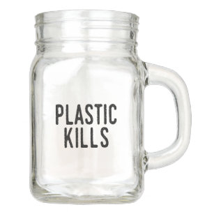 Pote De Vidro Mason Matares plásticos: Pare economias da poluição o