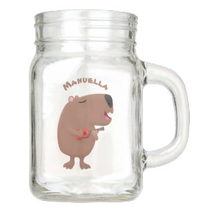 Jogo americano impermeável Capybara 30,5 x 45,7 cm, conjunto de 4, capivara  para jantar, pátio, mesa, cozinha, copa, desenho animado, capivara de  animais, tapetes de lugar para amantes de animais, jogos americanos