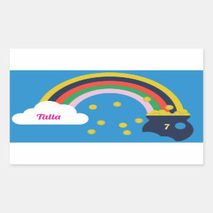 pote do arco-íris da etiqueta do ouro