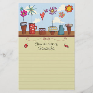 Potes de flor 5,5" x 8,5" artigos de papelaria