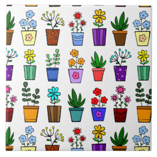 Potes de flores Azulejo cerâmico