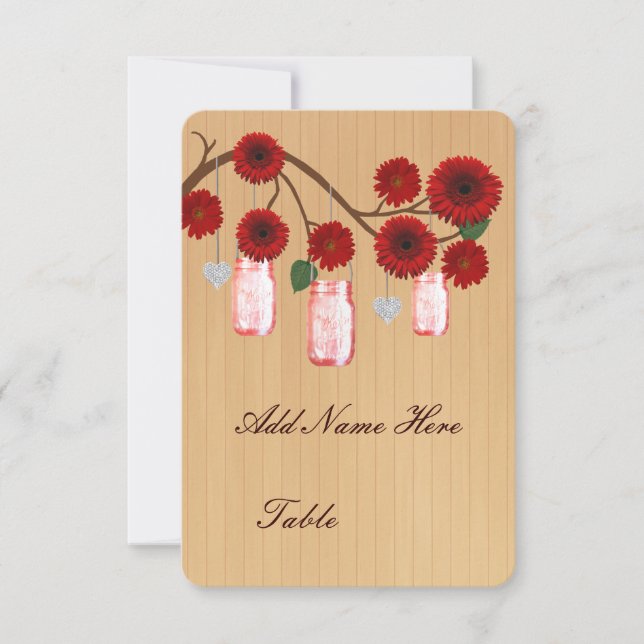 Potes de Pedra Country Vermelho Rustico Cartão de  (Frente)