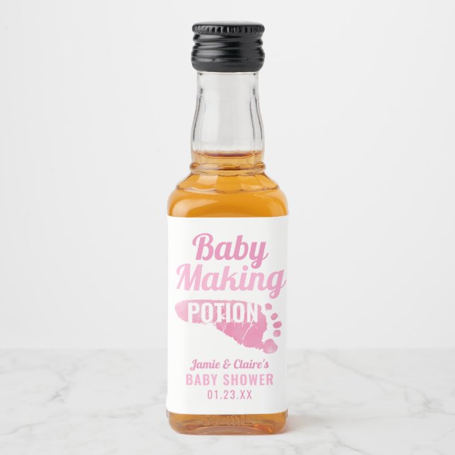 Potionzinha para Fazer Bebê Pegada Rosa no Chuveir (Frente)