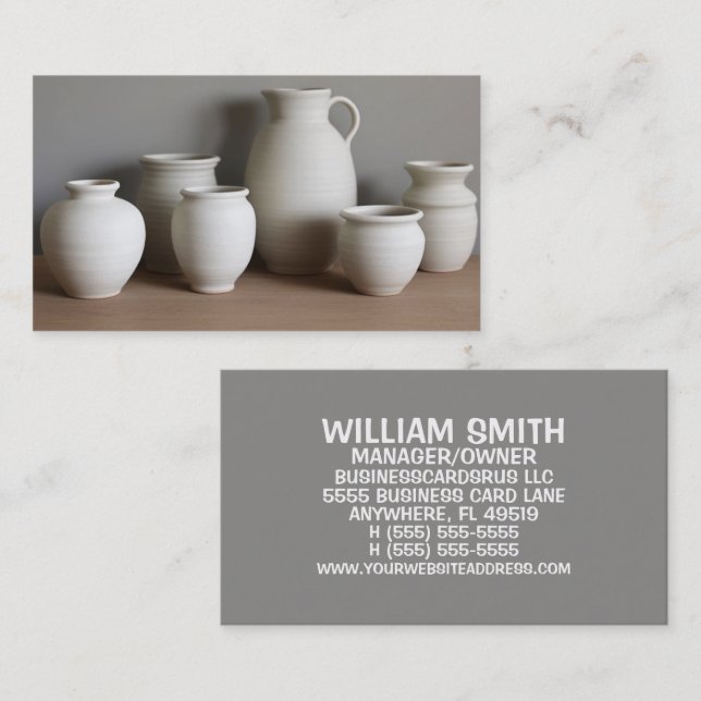 Pottery Artist Antique Cartão de visita (Frente/Verso)