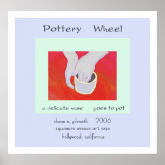 Pottery Wheel Haiku Art Impressão