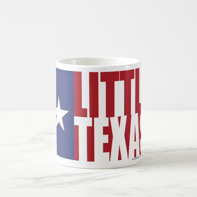 Pouca caneca do logotipo da bandeira de Texas (Centro)