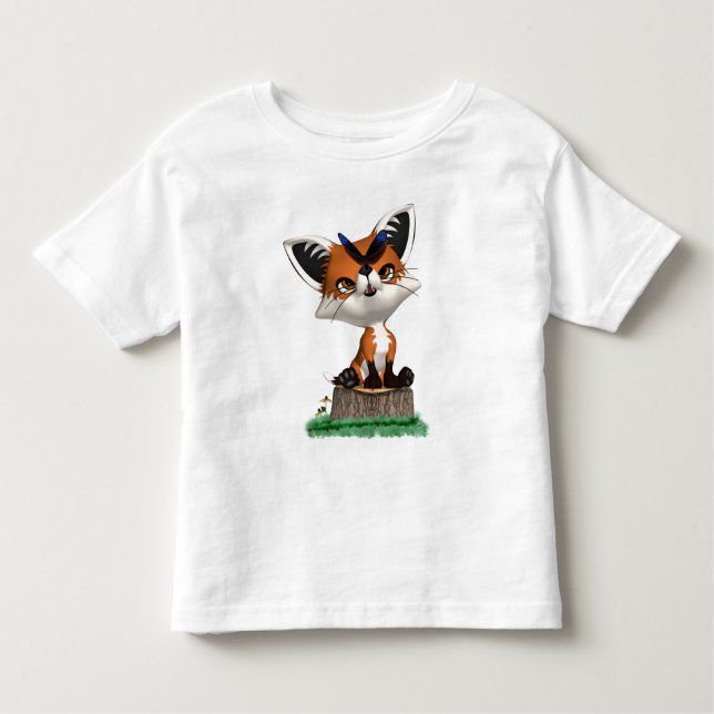 Poucas crianças & bebê da camisa do Fox e da (Frente)