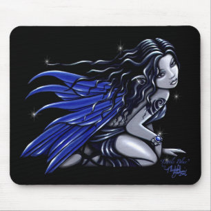 "Pouco" azul azul Mousepad feericamente Tattooed