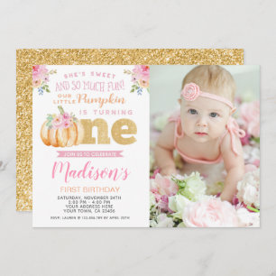 Pouco convite do primeiro aniversario da abóbora