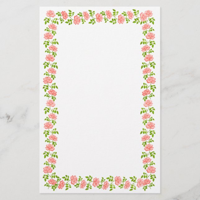 Poucos artigos de papelaria ingleses dos rosas de (Frente)