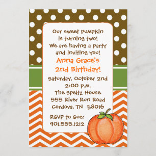 Poucos convites do aniversário da abóbora