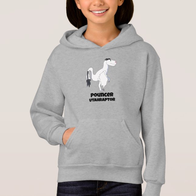 Pouncer the Utahraptor Kids Hoodie (Frente)
