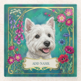 Pouso de Vidro Personalizado para Cão West Highlan