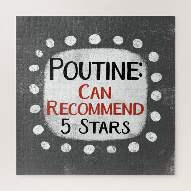 Poutine Review 5 Stars Jigsera Quebra-cabeça (Vertical)