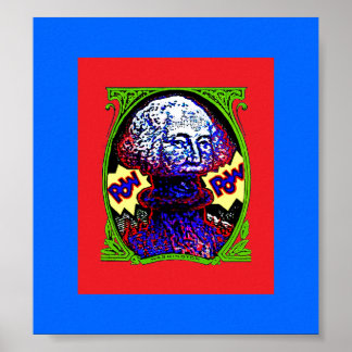 POW! Dinheiro sopra POSTER preto azul