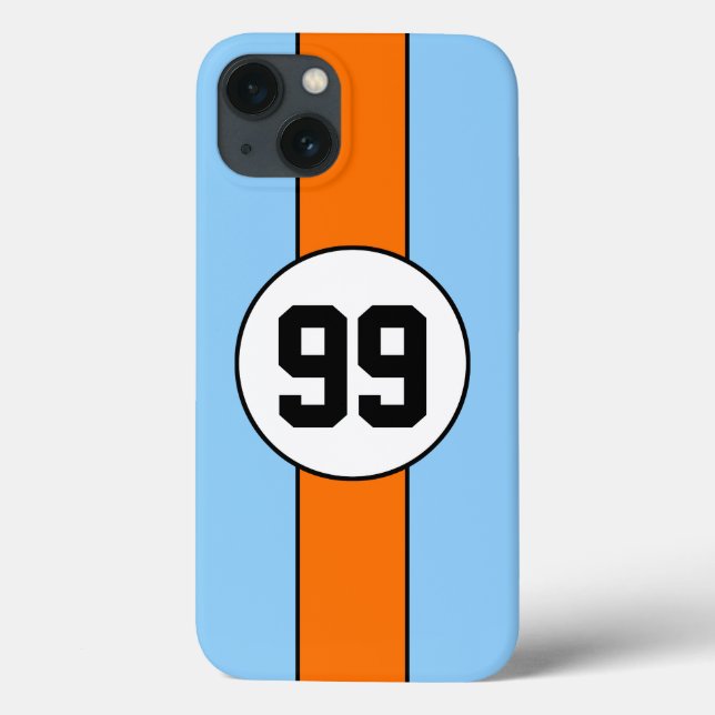 Powder Blue and Orange Livery Custom iPhone 6 case (Verso)