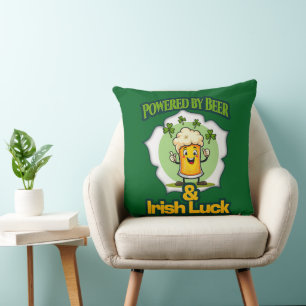 Powered by Beer St Patrick’s Day Shirt – almofada