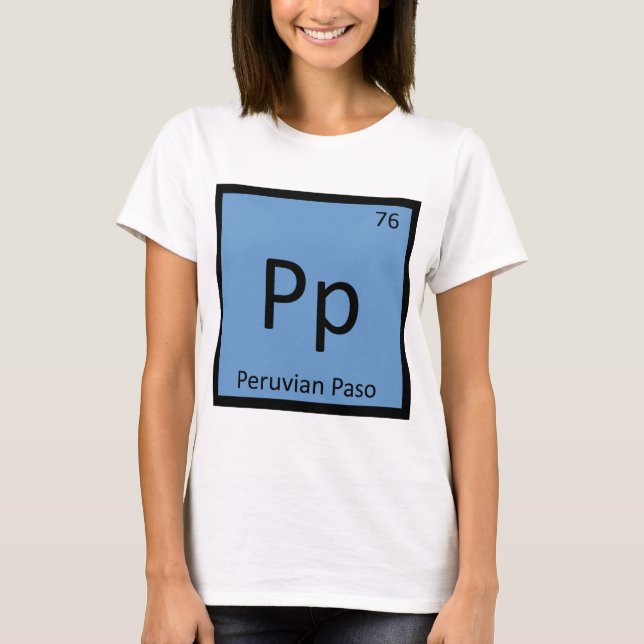 Pp - Camisa Símbolo do Elemento Químico Peruvian P (Frente)