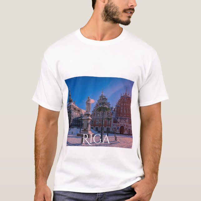 Praça da Prefeitura de Riga na Camisa de inverno (Frente)
