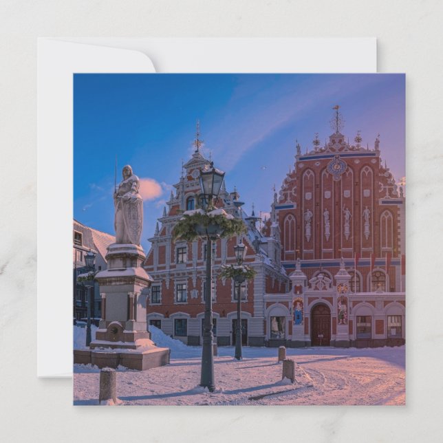 Praça da Prefeitura de Riga no inverno (Frente)