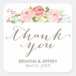 Praça das Etiquetas de Favor do Casamento Floral d