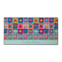 Praça de Avó de Crochet de Nome Personalizável