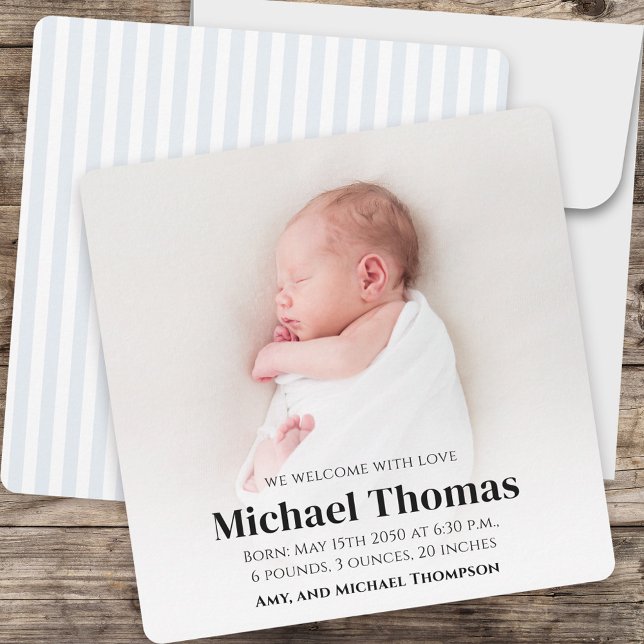 Praça de faixas simples - Foto azul do Baby Boy (Criador carregado)