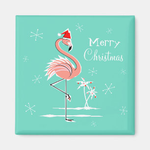 Praça de imã de Natal Feliz Flamingo