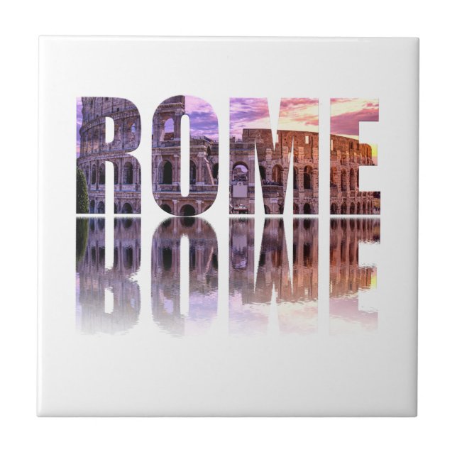 Praça de suvenir de texto de Roma (Frente)