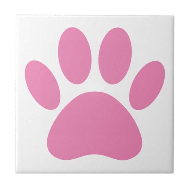 Praça Pawprint Cachorro Rosa (Frente)