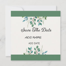 Praça verde-coroa botânica salvar a data