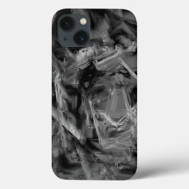 Praças tortas, pretas e cinzas "pinceladas"