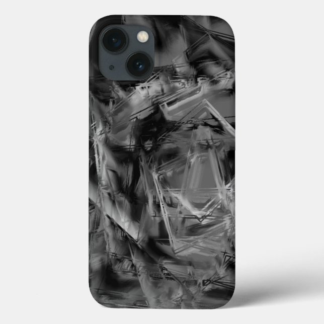 Praças tortas, pretas e cinzas "pinceladas" (Verso)