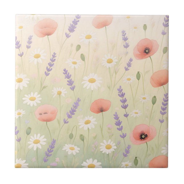 Prado de Flores Silvestres Pastel Suave Flora (Frente)