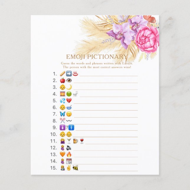 Prado-pampas - Jogo de picário Emoji (Frente)