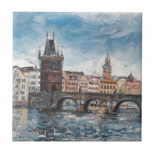 Prag - pintura da ponte de Charles