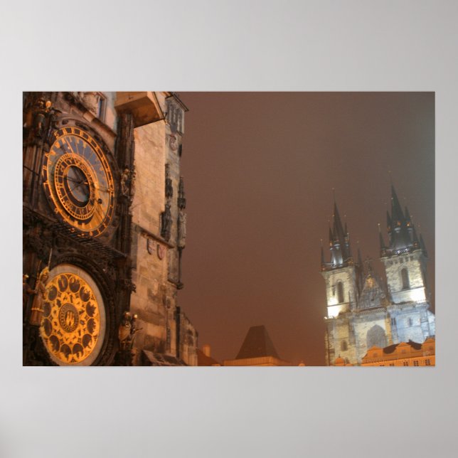 Praga na Noite impressão (Frente)