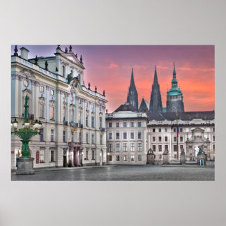 Praga - Poster da Manhã na Praça Hradcanske