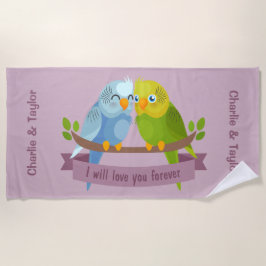 Praia Cachorros de Amor Nomes personalizados de toalha d