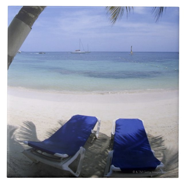 Praia, cadeira de sala de estar, palmeira, (Frente)
