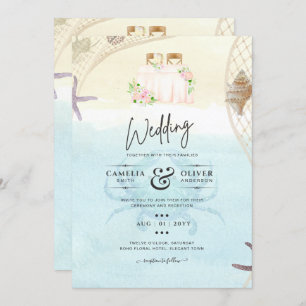 Praia Casamento Costeiro Convite Para A Vida Do Oc