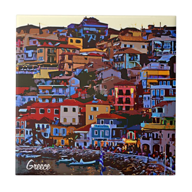 Praia colorida da construção da piscina (Frente)