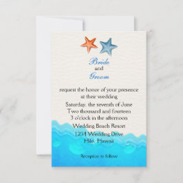 Praia Com Convite Para Casamento De Starfish