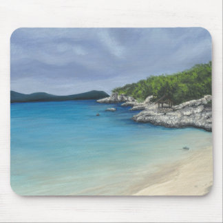 Praia com nuvens de tempestade Mousepad