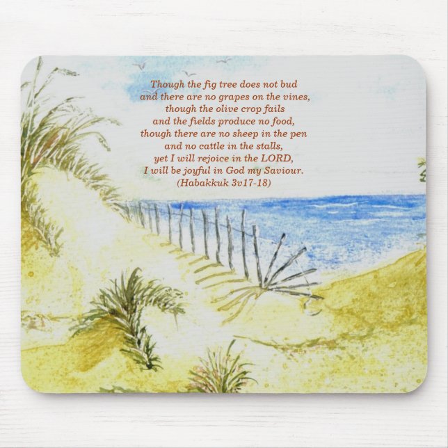 "Praia (cristão)" Mousepad (Frente)