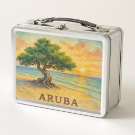 Praia da Águia de Aruba Divi Tree Golden Hour