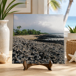 Praia de Areia Negra Punaluʻu Havaí Ilha Grande