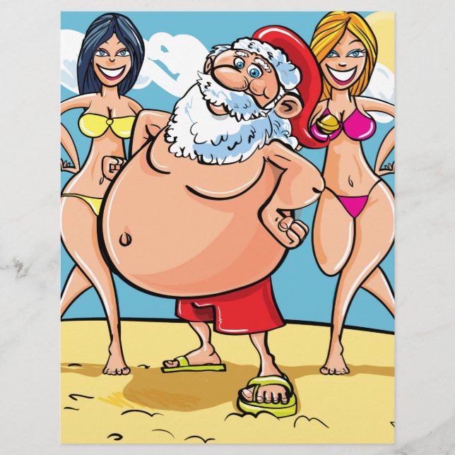 praia de biquíni papai noel (Frente)