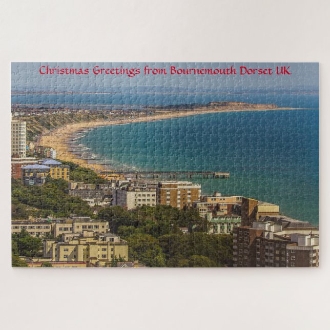 Praia de Bournemouth. quebra-cabeça (Horizontal)